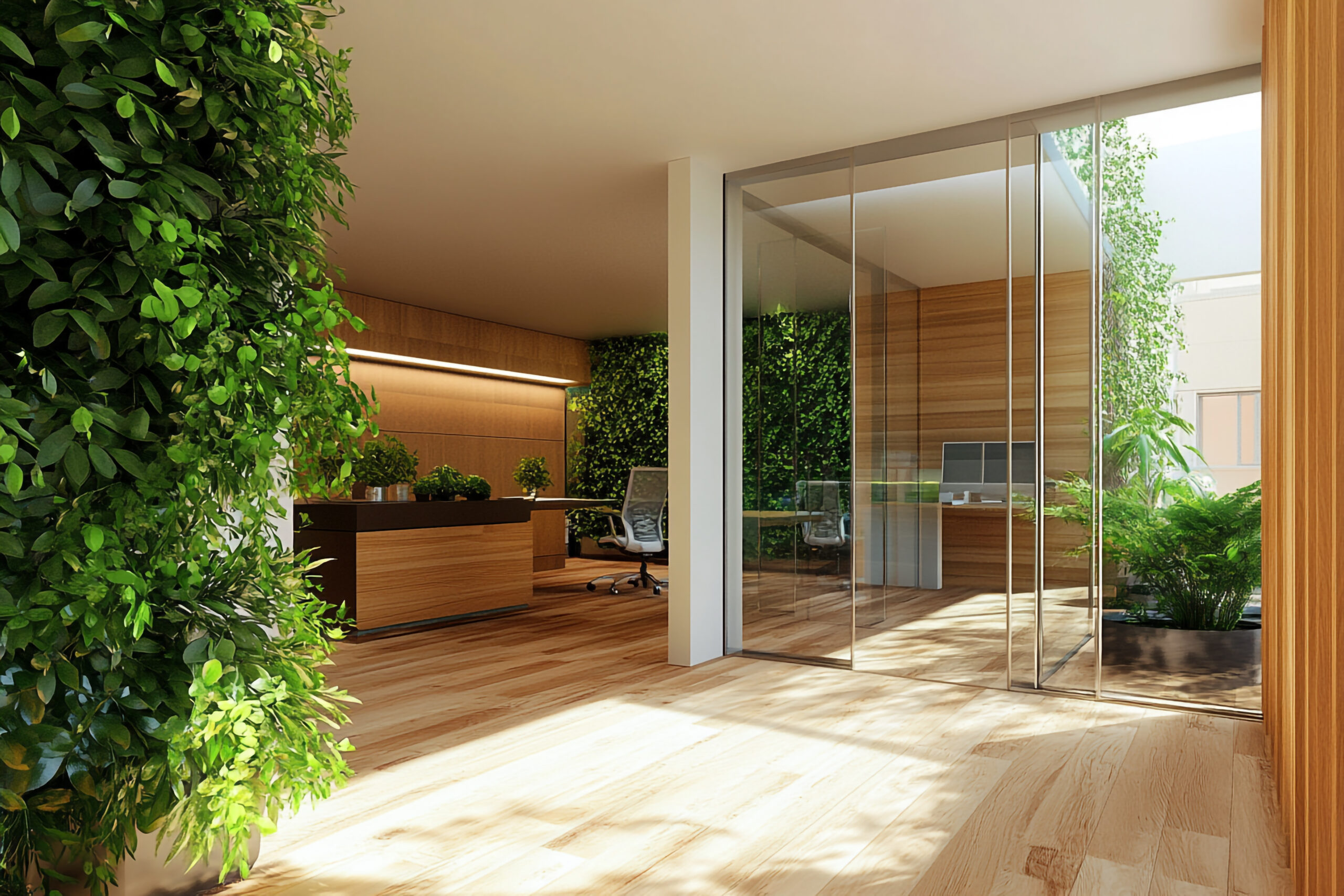 diseno-moderno-de-oficinas-con-pisos-de-madera-natural-y-paredes-vivas-que-crean-un-espacio-de-trabajo-pacifico-y-productivo